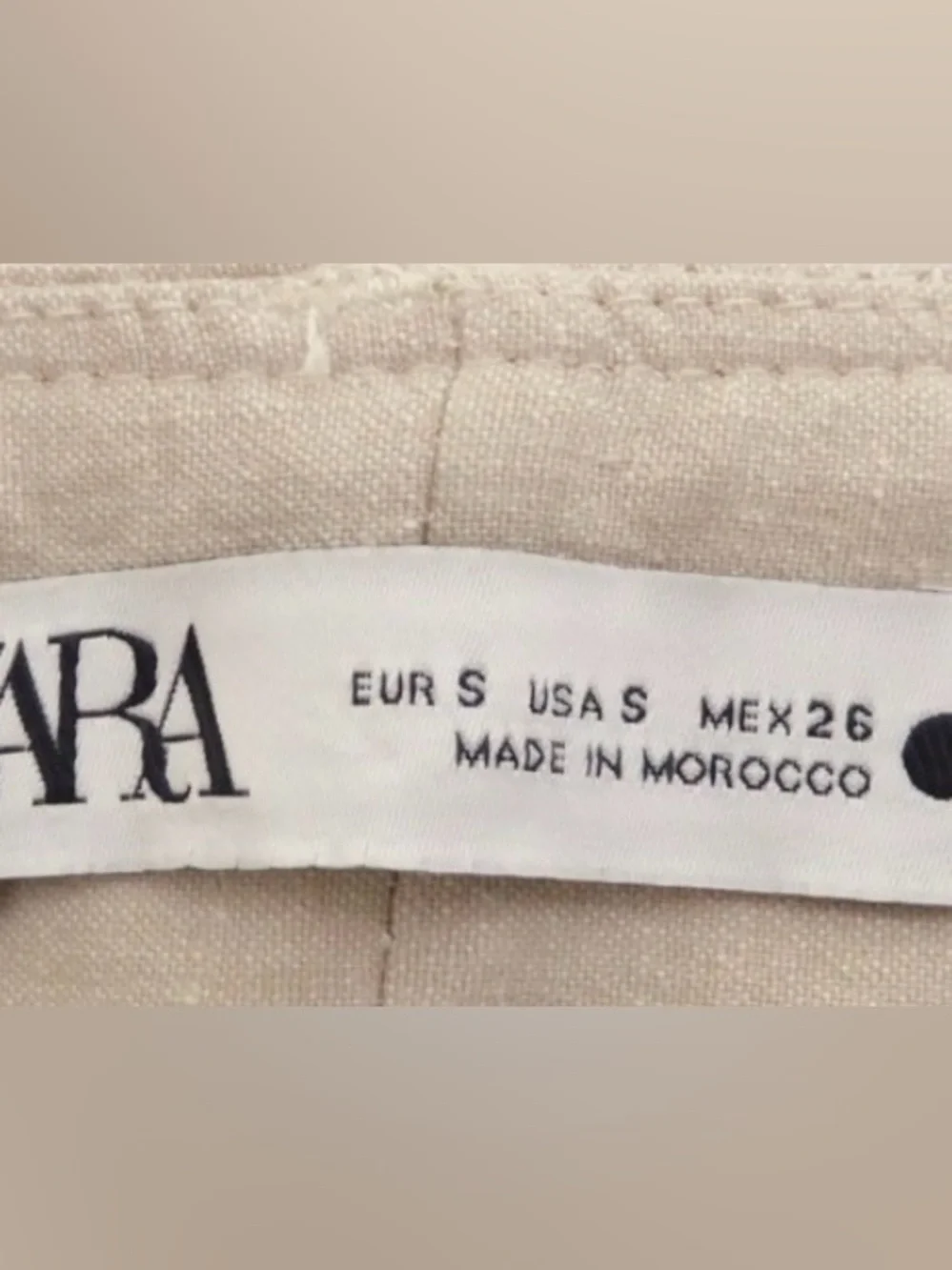 #1389 ZARA Linen Blend Limited Edition Cargo Pants
